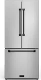 30 Inch 17.5 Cu Ft French Door Counter Depth Refrigerator With Ice Maker In Stainless Steel/black Gordon Ramsay Series