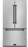 36 Inch 20.3 Cu Ft French Door Counter Depth Refrigerator With Ice Maker In Stainless Steel/black Gordon Ramsay Series