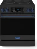 30 Inch Professional Electric Range With Tilt Panel Touch Control In Black/navy Blue Gordon Ramsay Series