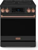 30 Inch Professional Electric Range With Tilt Panel Touch Control In Black/rose Gold Gordon Ramsay Series