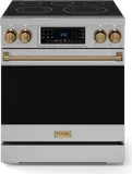 30 Inch Professional Electric Range With Tilt Panel Touch Control In Stainless Steel/bronze Gordon Ramsay Series