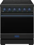 30 Inch Professional Electric Range With Precision Knob Control In Black And Blue Gordon Ramsay Series