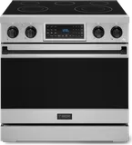 36 Inch Professional Electric Range With Tilt Panel Touch Control In Stainless Steel/black Gordon Ramsay Series