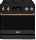 36 Inch Professional Electric Range With Tilt Panel Touch Control In Black/rose Gold Gordon Ramsay Series