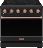 36 Inch Professional Electric Range In Black/rose Gold Gordon Ramsay Series