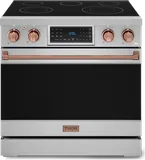 36 Inch Professional Electric Range With Tilt Panel Touch Control In Stainless Steel/rose Gold Gordon Ramsay Series