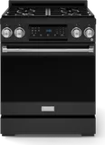 30 Inch Professional Gas Range With Tilt Panel Touch Control In Matte Black/stainless Steel Gordon Ramsay Series