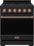30 Inch Professional Gas With Precision Knob Control In Black/rose Gold