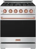 30 Inch Professional Gas With Precision Knob Control In Stainless Steel/rose Gold
