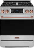 30 Inch Professional Gas Range With Tilt Panel Touch Control In Stainless Steel/rose Gold Gordon Ramsay Series
