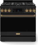 36 Inch Professional Gas Range With Tilt Panel Touch Control In Black/bronze Gordon Ramsay Series