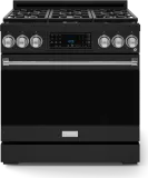 36 Inch Professional Gas Range With Tilt Panel Touch Control In Stainless Black/stainless Steel Gordon Ramsay Series