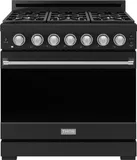 36 Inch Professional Liquid Propane Range With Precision Knob In Black And Stainless Steel Gordon Ramsay Series