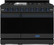 48 Inch Professional Gas Range With Pro-style Knobs In Black/blue Gordon Ramsay Series