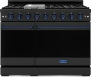 48 Inch Professional Lp Range With Pro-style Knobs In Black/blue Gordon Ramsay Series