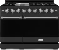 48 Inch Professional Lp Range With Pro-style Knobs In Black/stainless Steel Gordon Ramsay Series