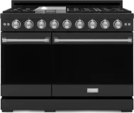 48 Inch Professional Gas Range With Pro-style Knobs In Black/stainless Steel Gordon Ramsay Series