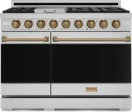 48 Inch Professional Lp Range With Pro-style Knobs In Stainless Steel/bronze Gordon Ramsay Series