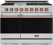48 Inch Professional Gas Range With Pro-style Knobs In Stainless Steel/rose Gold Gordon Ramsay Series