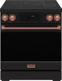 30 Inch Professional Induction Range With Tilt Panel Touch Control In Black And Rose Gold Gordon Ramsay Series