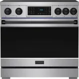 36 Inch Professional Induction Range With Tilt Panel Touch Control In Stainless Steel And Black Gordon Ramsay Series