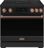 36 Inch Professional Induction Range With Tilt Panel Touch Control In Black And Rose Gold Gordon Ramsay Series