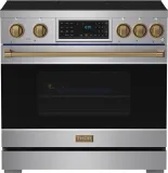 36 Inch Professional Induction Range With Tilt Panel Touch Control In Stainless Steel And Bronze Gordon Ramsay Series
