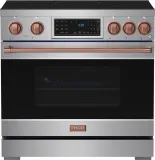 36 Inch Professional Induction Range With Tilt Panel Touch Control In Stainless Steel And Rose Gold Gordon Ramsay Series