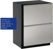 24 In Handleless 2 Dwr Panels