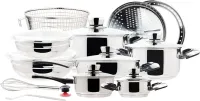 22pc Cookware Set, Stainless Steel, Induction Compatible