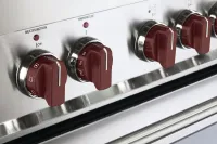Color Knob Set for Designer Single Oven Induction Range - Burgundy