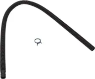4' Black flexible washer drain hose with molded fitting & spring clamp (fits Duet, Performance, Cabrio, Bravos) - 1 pack