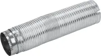 5' Dryer Exhaust Duct of snap-lock metal, with 1 male fitting and 1 female fitting for standard 4" exhaust openings