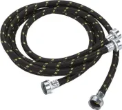 5' Braided washer fill hoses with 2 female connections - 2 pack