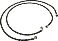 6' braided washer fill hoses rated 1500+ PSI with two female connections, and built-in O-Rings - 2 pack