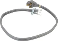 4' Electric Range Power Cord 3 Wire 40 Amp Right Angle Plug