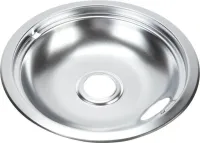 Range Electric/Cooktop 8-IN Round Drip Bowl (Single-Pack) - Chrome for Non-Hinged, 2-Wire Plug Cooking Elements