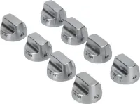 KitchenAid 36-IN/48-IN Range Bladed, Stemless Burner Knobs Kit (Set of 8) - Stainless Steel (Includes One Griddle and Grill)