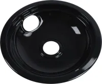 Range Electric/Cooktop 8-IN Round Drip Bowl (Single-Pack) - Black for Non-Hinged, 2-Wire Plug Cooking Elements