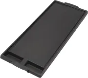 Range Griddle - Black with Non-Stick Surface Cast Aluminum, 2-Divided Grease Wells and Recessed Drain Channels (1-IN H X 7 3/4-IN W X 19 3/4-IN D)