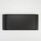 Range Griddle - Black with Non-Stick Surface Cast Aluminum and 2-Divided Grease Wells (1 1/4-IN H X 7 1/4-IN W X 16 3/4-IN D)