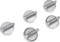 Gas Cooktop Control Knob Kit (Set of 5) - Stainless Steel