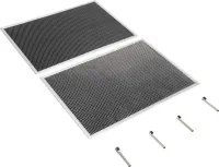 36-IN Range Hood Charcoal Filter Kit - Silver (Includes Two 16 1/2-IN X 11 1/2-IN Charcoal Filters and Four Clips)