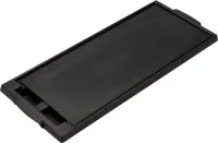 Gas Range Die-Cast Aluminum Griddle - Black with Non-Stick Surface, Recessed Drain Channels, and 2-Divided Grease Wells (19.685-IN X 7.874-IN X 0.433-IN)