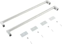 KitchenAid Double Drawer Refrigerator Handle Kit with 2 red medallions