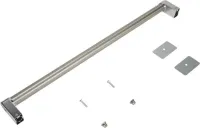KitchenAid Refrigerator Handle Kit with Two Red Medallions for Panel-Ready Undercounter Models and Wine Cellars - Stainless Steel