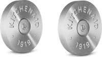 KitchenAid Commercial-Style Range Handle Medallion Kit - Silver (Includes Two Medallions, Screws, and One 1/8-IN Hex Wrench)