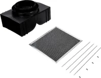Range Island Hood Recirculation Kit - Silver (Includes Two Charcoal Filters, Four Clips, and One Deflector Damper)