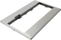 Built-In Low Profile Microwave Standard Trim Kit with Pocket Handle, Stainless Steel, fits cut-out height 17-1/2