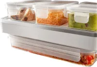 Refrigerator Prep and Store Shelf Kit with 5 Bins, 5 Lids, and 1 Shelf for Models wrf757sd and wrf767sd